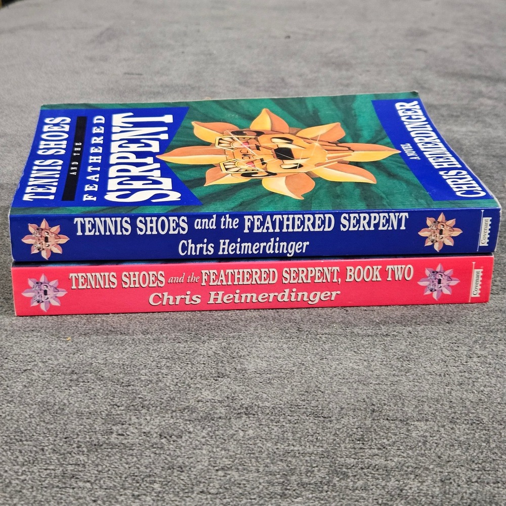 SIGNED Tennis Shoes‎ and the Feathered Serpent Books 1 & 2 Chris Heimerdinger